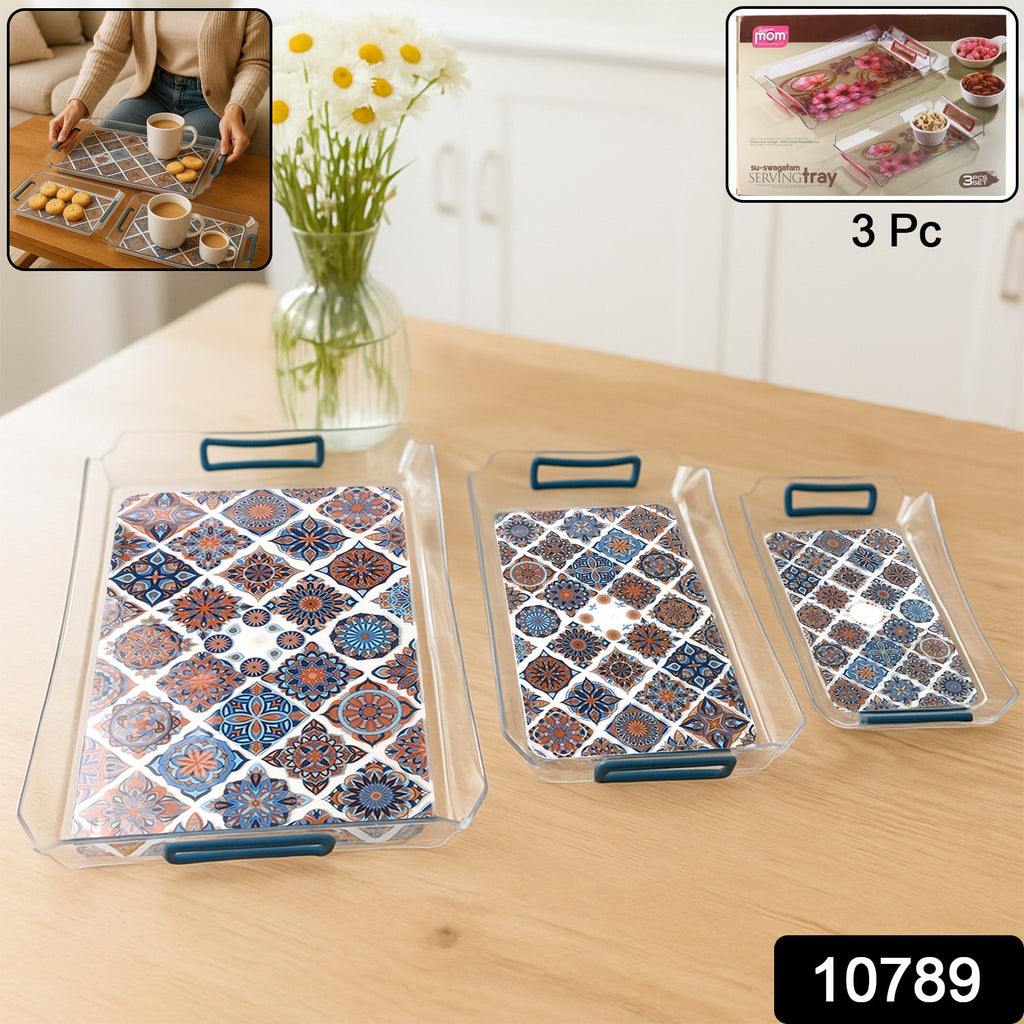 Supermom 3-Piece Multipurpose Serving Tray Set (3 Pc Set)