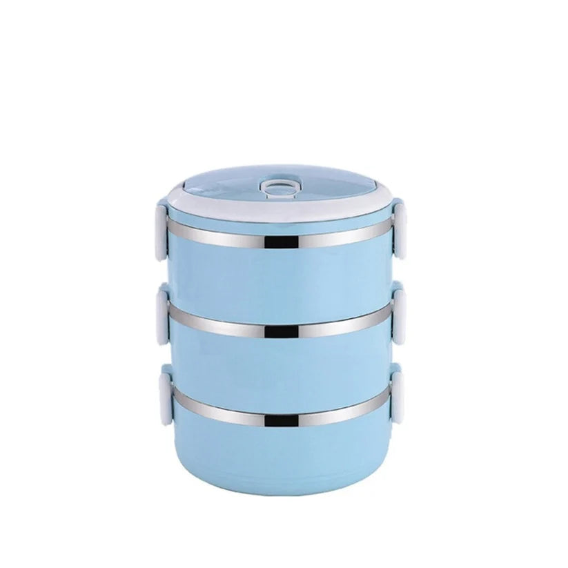 Lunchie Bunchie Stainless Steel Lunch Box – 3-Layer Insulated Hot Food Carrier