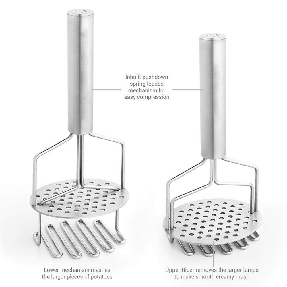 Stainless Steel Hand Masher for Dal, Vegetable, Potato, Baby Food & Pav Bhaji