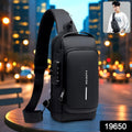 Trendy Anti-theft Crossbody Sling Bag With USB Charging Port